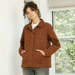 Universal Threads Universal Thread Leopard Print Denim Snap Button Jacket Shacket Photo 1