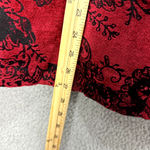 Christopher & Banks  Jacket Womens Size Large Red‎ Floral Whimsigoth Boho Artsy Photo 4