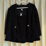 Alex Evenings NWT  Black glitter matching top and jacket set Photo 0