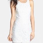 ASTR The Label Off White Floral Lace Overlay Sleeveless Dress Photo 0