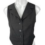 Banana Republic NEW Black Sleeveless Button Up Blazer Vest Crop Tank Top Size 0 Photo 0