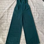 EXPRESS women 2 strapless jumpsuit w/zip back closure & pockets green Photo 0