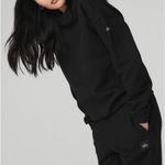 Alo Yoga Black Renown Heavy Weight Crew Neck Pullover Sweater Photo 0