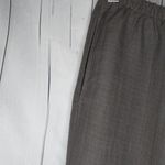 Eileen Fisher Linen Blend Wide Leg Cropped Pull-On Pants - Olive Green Size PS Photo 6