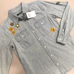 Ralph Lauren  Denim Jean Button Shirt Embroidered Women’s XSP NWT $145 Retail Photo 0