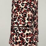 Parker Pink Black Red Longsleeve Safari Leopard Print Drop Waist Dress Size S Photo 0