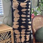 ZARA Black & Tan Tie Dye Ribbed Bodycon Tank Midi Dress Photo 0