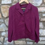 Laura Scott  Magenta Linen Blend Blazer size 10 Petite Photo 1
