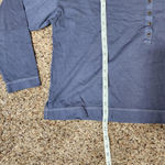 Old Navy  Henley Long Sleeve Top Butter Gray Slight Crop 1/2 Button NWT Size L Photo 4