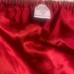 Frederick's of Hollywood  Satin Pajama Set Large Long Sleeve & Pants Red Photo 3