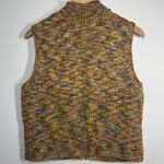 Talbots Vest Women M Vintage Wool Blend Knit Multicolor Sweater Zip Up Y2K 90s Photo 1