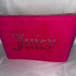 Juicy Couture  Large Pink Velour Cosmetic Makeup Bag NEW Photo 0