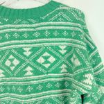 American Eagle NWT  Fairisle Snowdrift Sweater Boxy Cozy Green Size XS NEW Photo 9