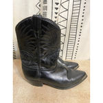 Vintage Black Leather Cowboy Boots 8.5 Western Quiet Luxury Rodeo Country Cowgir Photo 4
