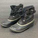 Sorel Winter Fancy Lace II Boot Black Leather Ankle Women's Size 9 Snow Rain Photo 4