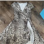 Mom Ami Animal Print Wrap Dress XC Sz XS Black Photo 4