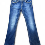 Miss Me  Jeans Womens Size 28 Boot Cut Low Rise Dark Wash Bling Western Cowgirl Photo 0