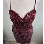 Speechless Junior's Sweetheart-Neck Mesh Stones & Cascade Mini Dress Size 9 NWOT Photo 5