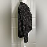 Papaya Womens Black Long Sleeve Button Up Blouse Size Small Photo 2