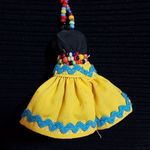 Coconut Husk Doll Necklace Yellow Photo 2