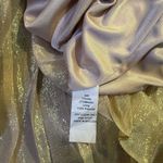 Alexia Admor Alexia Admour Gold Silk Shimmer Pleated Skirt M Photo 3