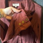 Prómesa Promesa Burgundy Suede Button Front Jacket Size Medium Photo 3