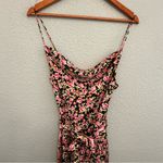ZARA Floral Wide Leg Jumpsuit Size XS Cowl Neck EUC Photo 1