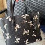 Coach NWT Mollie Tote Bag 25 With Bow Print Style CY648 $375 Photo 6