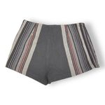 Free People  Womens Shorts Size 2 Gray Striped Newman High‎ Rise Cotton Blend Photo 4