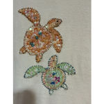 Jane Ashley Tee Shirt Yellow Turtle Sequance Design Large  Photo 1