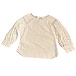 Madewell women’s Embroidered Poplin Balloon-Sleeve Top white Size S NWT Photo 4