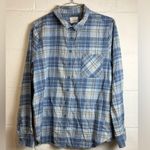 Fat Face Blue Casual Button Up Flannel Soft Cotton Casual Woman’s Shirt Size 14 Photo 0