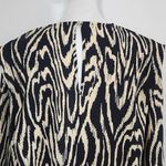 Who What Wear  Cream and Black Graphic Print Blouse with Full Sleeves Size Small Photo 5