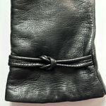Isotoner Vintage Aris  butter soft black leather gloves with knot detail Photo 2