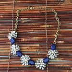 J.Crew  Blue & Rhinestone Glamour Necklace Photo 6