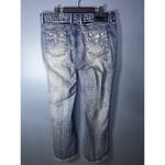 Seven7 Seven Flare Jeans Women's Size 16 Sequin Fancy Pocket  Distressed Medium Wash Photo 1