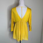Forever 21 Gold  Flowy Babydoll Shirt Sz Small Photo 1