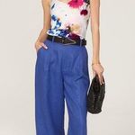 Club Monaco Kora White Floral Print Satin V-Neck Sleeveless Camisole Top Size XS Photo 0