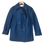Harris Wharf London 100% Wool Double Breasted Pea Coat Navy Blue Size 42 IT M US Size M Photo 1