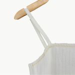 NWT DÔEN Ligea Pointelle Organic Cotton Cami Square Neck Tank | Sz Medium | Salt White Photo 7