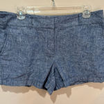 Loft Chambray Linen Cotton Shorts Sz 8 Photo 0
