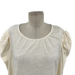 Derek Lam 10 Crosby Amara Puff Sleeve Long Sleeve Tee Shirt Soft White Size XL Photo 2
