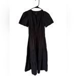 Quince 100% Organic Cotton Poplin Tiered Maxi Dress in Black Size XS Photo 2