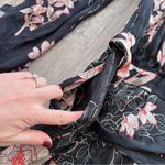 Anthropologie  harlyn black‎ floral long sleeve jumpsuit women’s size S Photo 9