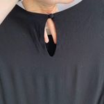 matty m  Black Short Sleeve Dress With Keyhole Photo 4