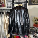 Dennis By Dennis Basso Croc Embossed Faux Leather Blazer Jacket Black Womens 16 Photo 8