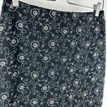 Banana Republic Stretch Women’s Skirt Black Beige Printed Floral Print Photo 2