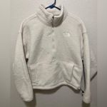 The North Face Cream Half Zip Marsupial Pouch Fleece Jacket Size Medium Photo 1