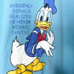 Disney Vintage Donald Duck "He Never Wears Pants" Raglan Sleep Shirt Size Large Photo 1