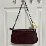 Moda Spana Vintage  Deep Red Eel Leather Shoulder Bag Photo 3